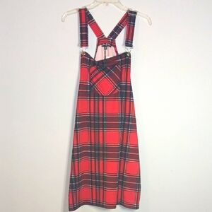 Stylish Red Plaid Women's Dress
